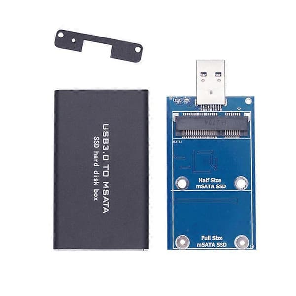 MSATA till USB USB 3.0 till MSATA SSD-kapsling USB3.0 till MSATA-fodral Hårddiskadapter M2 SSD Extern