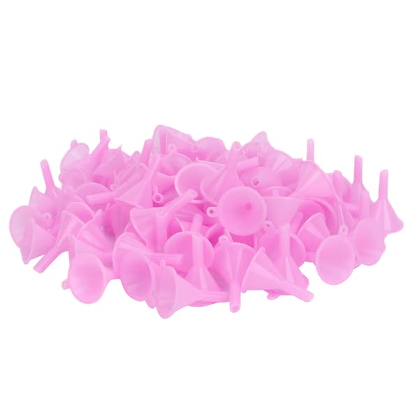 100 stk mini plastseparasjonstrakt for toner og kosmetikk rosa