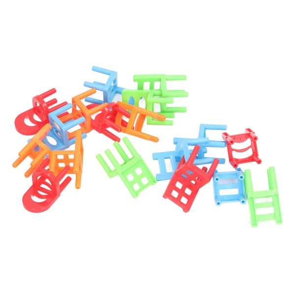 18 Pcs Stackable Chairs Game Family Fun Interactive Balance Chair Toy Board Game for Holiday Party
