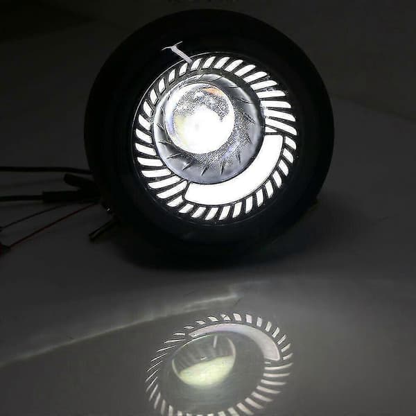 Motorcycle Cafe Racer Bobber 6.5 Inch LED Headlight Spiral White Side Mount Bracket