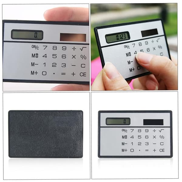 Credit Card Design Calculator, Touch Screen Solar Powered Calculator With 8-Digit Display, Ultra-Thin Portable Calculator For School Office
