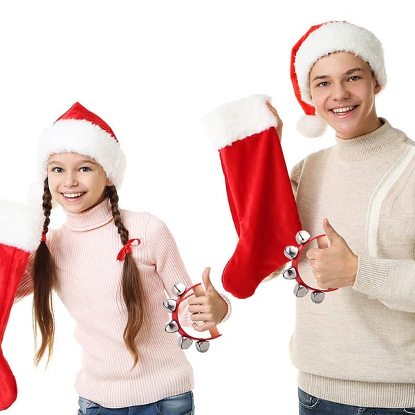 Jul Jingle Bells Håndholdt Træ Slædeklokke til Skoleforestillinger