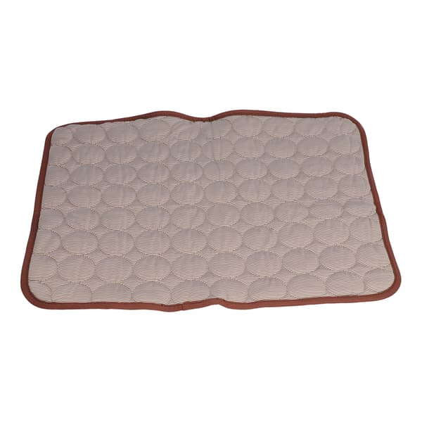 Pet Cooling Mat Breathable Foldable Self-Cooling Blanket for Small Medium Large Dogs and Cats Brown S (50x40cm)