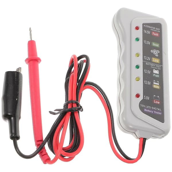 Car Battery Tester, 12V Vehicle Battery System Analyzer, Diagnostic Tool for Car Motorcycle, 1-Pack