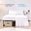 Bed Valance, 150 cm * 200 cm Solid Color Easy Fit Bed Skirt Hotel Elastic Band Without