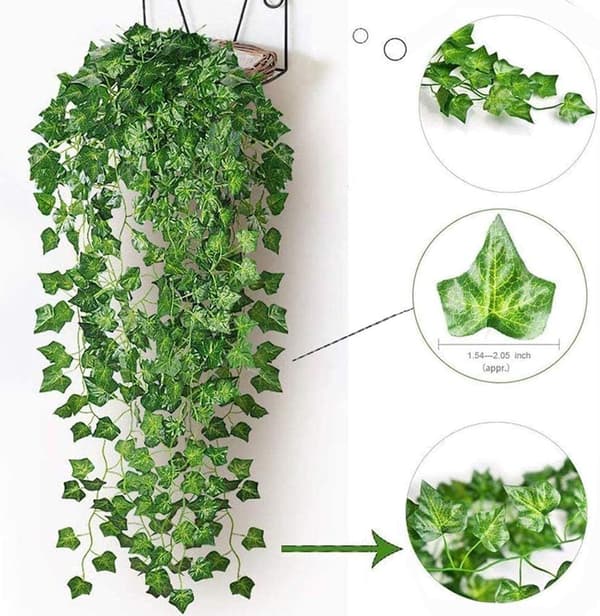 Artificial Ivy, [2 pcs] 2M String Lights with Leaves, Artificial Plants with