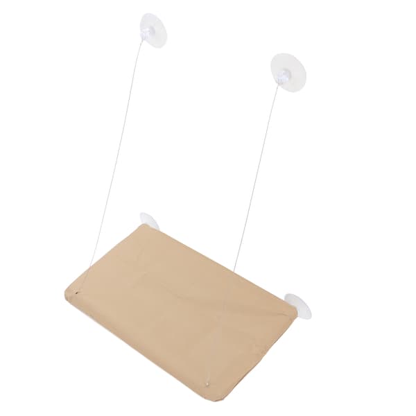 Cat Window Perch Window Mounted Bed Suction Cup Hammock Space Saving Removable Washable Pet Lounger Khaki