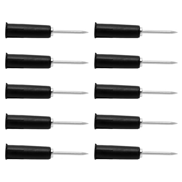 10 Pcs Banana Jack Wire Piercing Probe PVC Appearance 2mm/0.08in to 4mm/0.16in Conversion Insulation Pin for Multimeter Black