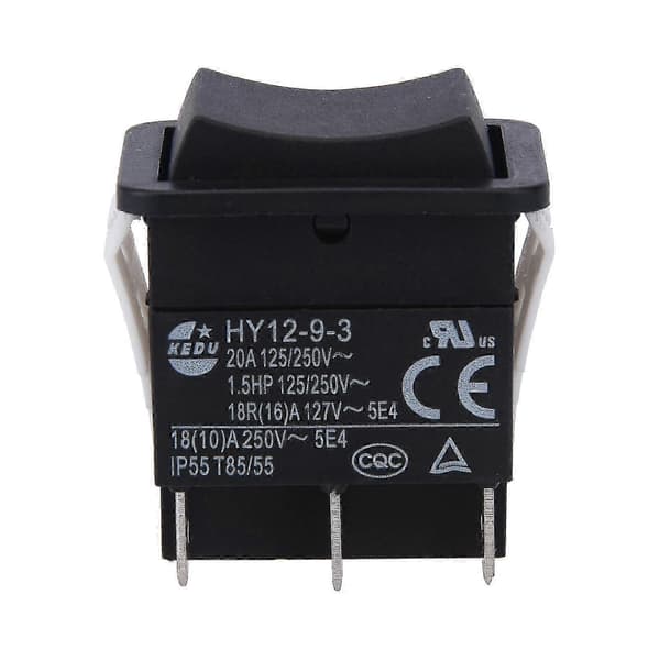 HY12-9-3 Small Industrial On/Off Safety Arc Single Pole Rocker Switch Push Button 1pc 1pc