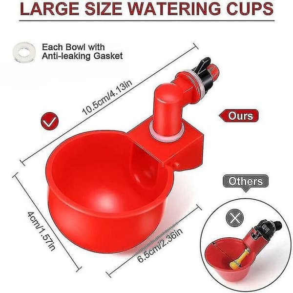 Automatic Water Cups for Chicken Farm Poultry Waterer 4-pack YYV