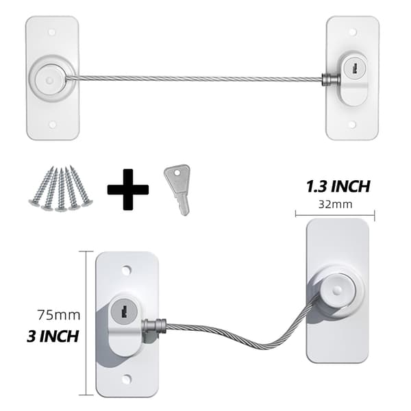 2-pack Refrigerator Lock - Combination Lock for Refrigerator, Child Safety Window Lock, Lock Refrigerator Door Cabinet Window