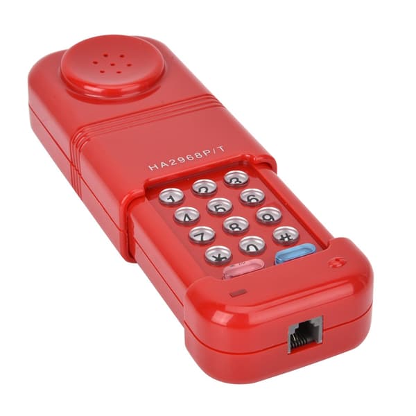 Fiberoptisk telefonlinjetester med DTMF-nummerpræsentation automatisk identifikation (rød)