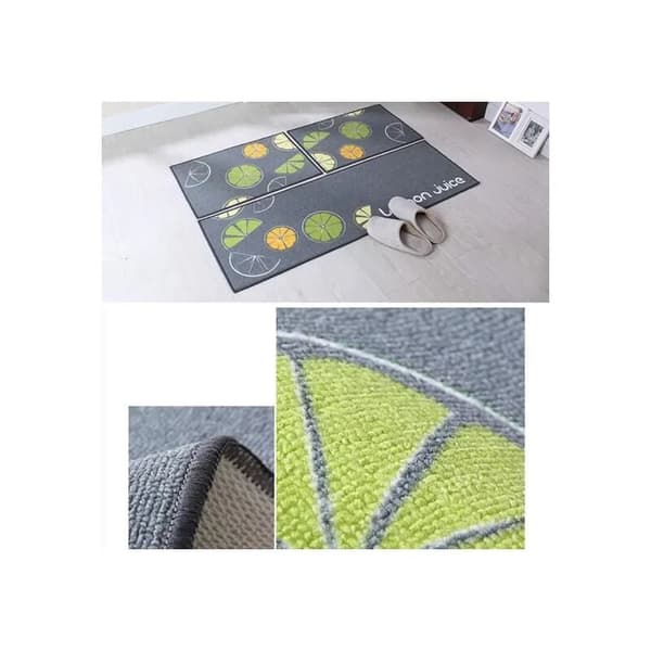 Decorative Non-Slip Washable Microfiber Farmhouse Kitchen Mat, Comfortable Anti-Fatigue Kitchen Rugs