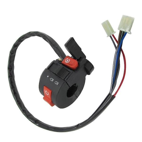 Heavy Duty Start Choke Switch for 50cc-125cc ATV Quad, 3-Function Left Handlebar Control, 7-Wire Connection