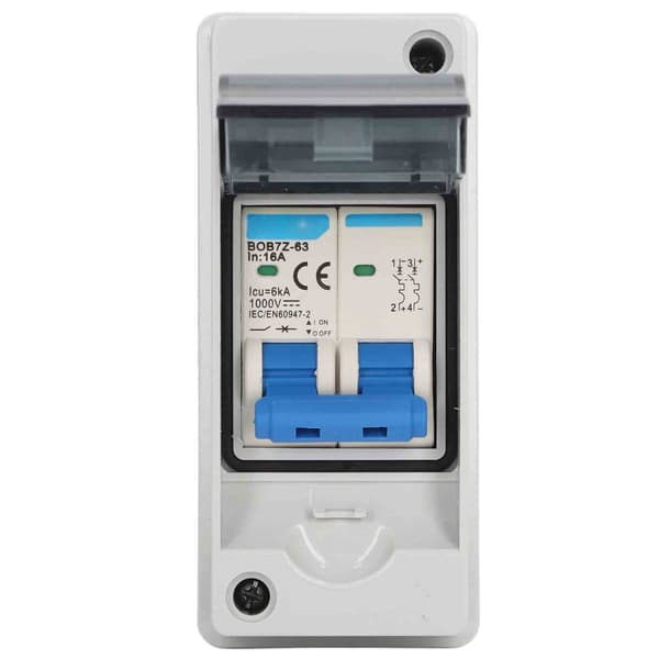 DC Frakoblingsbryter 16A 1000V Miniatyrbryter IP65 Vanntett Distribusjonsboks Solcellepanel PV-system