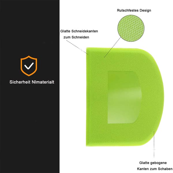 Multifunctional Scraper, Food-Safe Plastic Bench Scraper for Flexible Dough Cutting, Non-Stick Material for Easy Cleaning, Suitable for