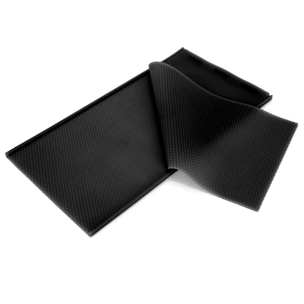 Flexible DIY Beeswax Press Tool - 2pcs Rubber Beeswax Sheet Mold for Beekeeping Supplies (Black)