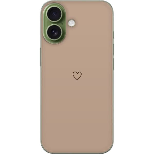 Kompatibelt mobildeksel til Apple iPhone 17 Hjerte Brun