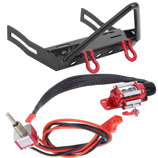 Metall Frontfanger Vinsj Fjernkontroll Tilbehør for Axial SCX10 RC Bil