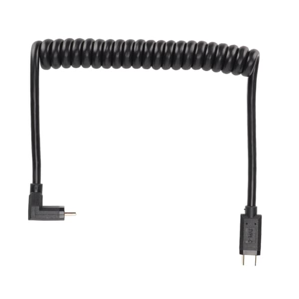USB C-kabel USB C til USB C 14K 60hz 3A Hurtiglading 10Gbps 1,2m Spiraldesign USB C Strømkabel Hann Bøyd til Hann Rett Kontakt