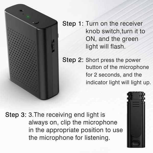 2025 Latest Model Wireless Voice Amplifier with Wireless Lavalier Lapel Microphone, PA System, Portable Speaker and Wireless Omnidirectional