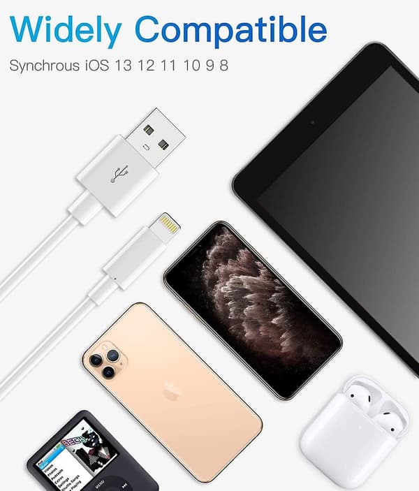 3-pakkaus iPhone-latauskaapeli 1M, pikalataus Lightning-kaapeli