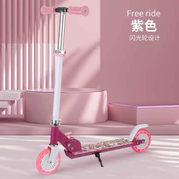 Løbehjul med lysende dæk / Enhjørning - Løbehjul til børn Rosa Rosa