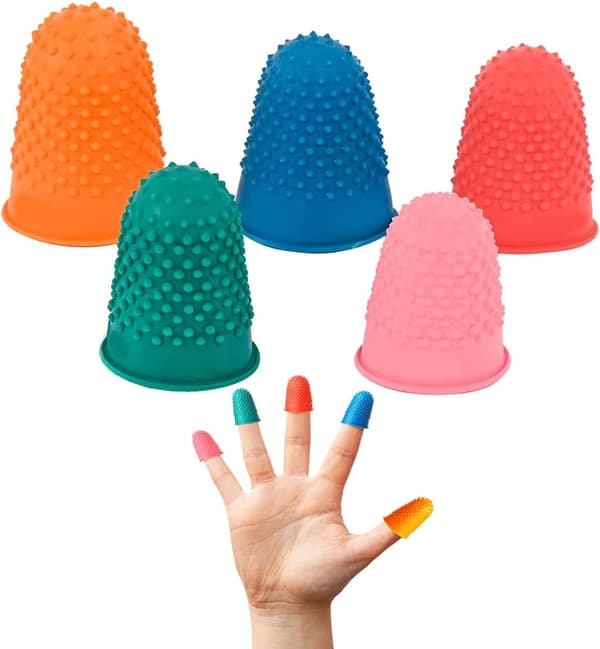 Gummifingertoppsskydd, återanvändbara för sortering – slitstarka
