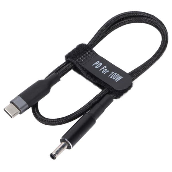 Laptop Power Cable 100W PD Fast Charging USB C to DC Plug Stable Durable Laptop Power Supply Cable for Home Office 1.5m