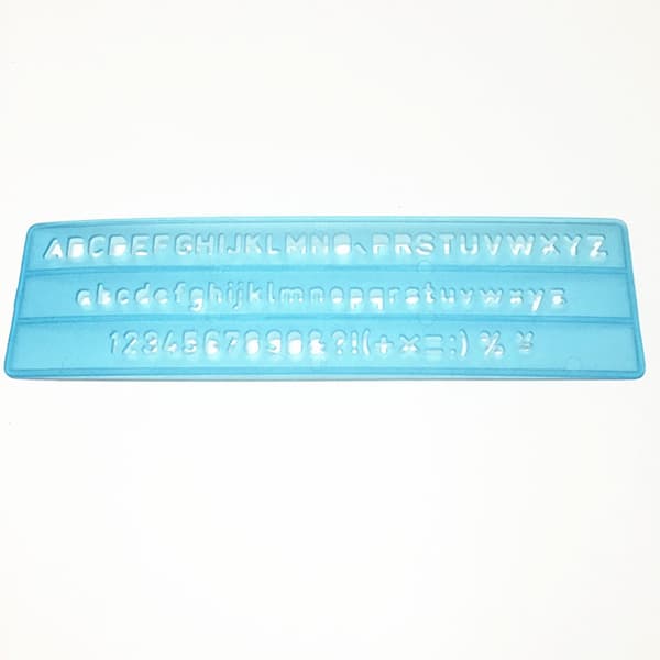 Alphabet Letter Stencil - Plastic, Reusable - For Office, Kids - 4 Pcs