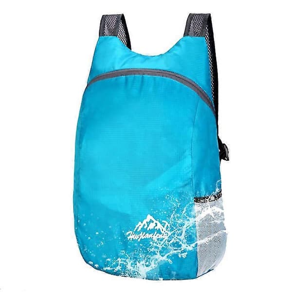 Lett sammenleggbar vanntett pakkbar reisesekk liten tursekk for menn kvinner LYSEBLÅ LYSEBLÅ LIGHT BLUE STYLE 2