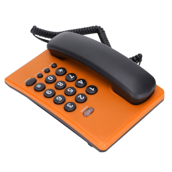KXT504 Corded Telephone with Mute Function, Dual Magnetic Handset for Home, Hotel, Office (Orange)