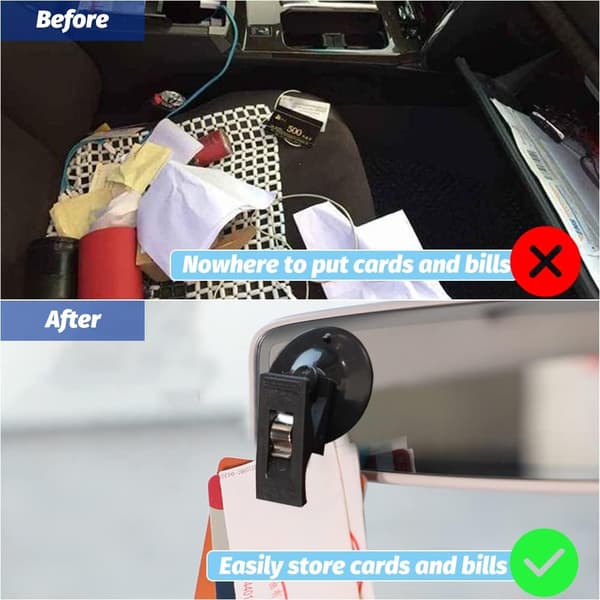Car Permit Holder Clip - ABS Plastic, Waterproof, Durable - for Car - 8 Pcs