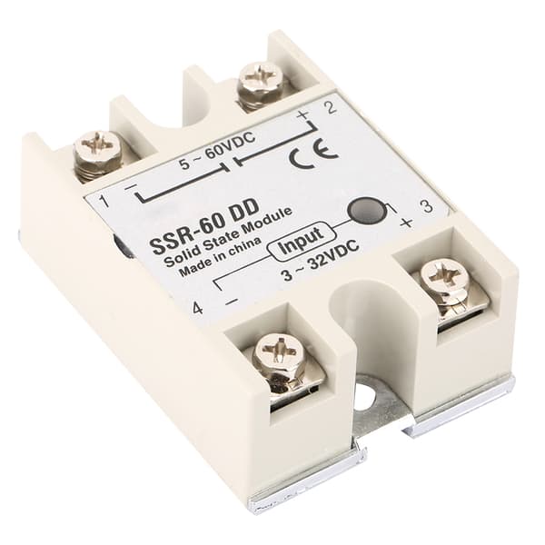 DCDC Solid State Relæ SSR60DD 60A 3-32VDC til 5-200VDC SSR