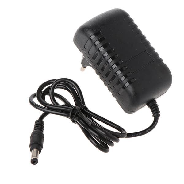 6 Volt 2A Strømadapter AC til DC 7.5 x 3 cm Plugg 6V 1 Amp Strømforsyning, Veggplugg med Ekstra Lang 90 cm Ledning