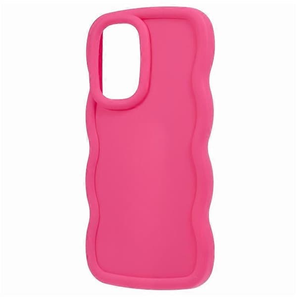 Compatible Case for Samsung Galaxy A16 4G / 5G TPU Protective Phone Case Unique Wavy Frame Pink Pink