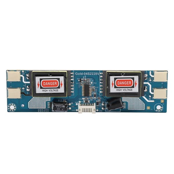 High Pressure Inverter Board for 10-26\" LCD Screen Backlight - CCFL 4-Lamp, Small Port, 10-28V