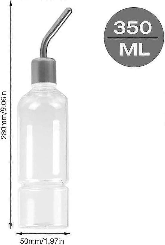 Kanindrickflaska med hållare, 2-pack kaninvattenflaskor, 350 ml kanindrickflaska, hängande vattenflaskor för kaniner, marsvin