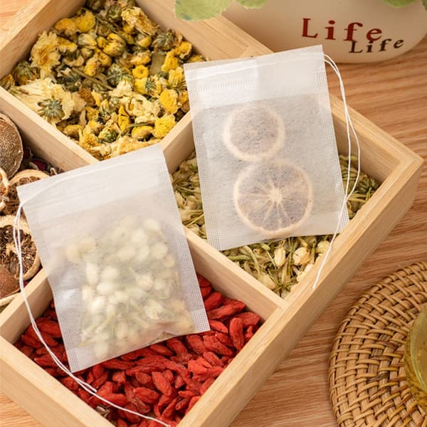 Portable Empty Tea Bags, Non-Woven Fabrics Ideal For Brewing Loose Leaf Tea, With Drawstring For Easy Sealing, Ensures Clean Brewed Tea
