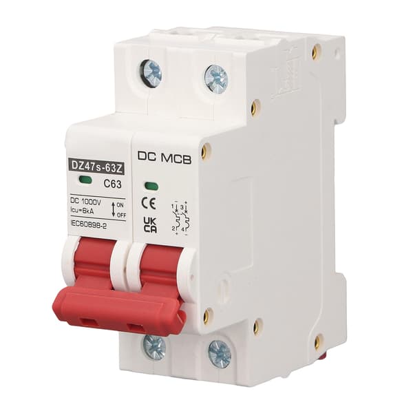 DC-katkaisija 2P 63A 6KA 1000V aurinkosähkö Mini DIN-kiskoasennus