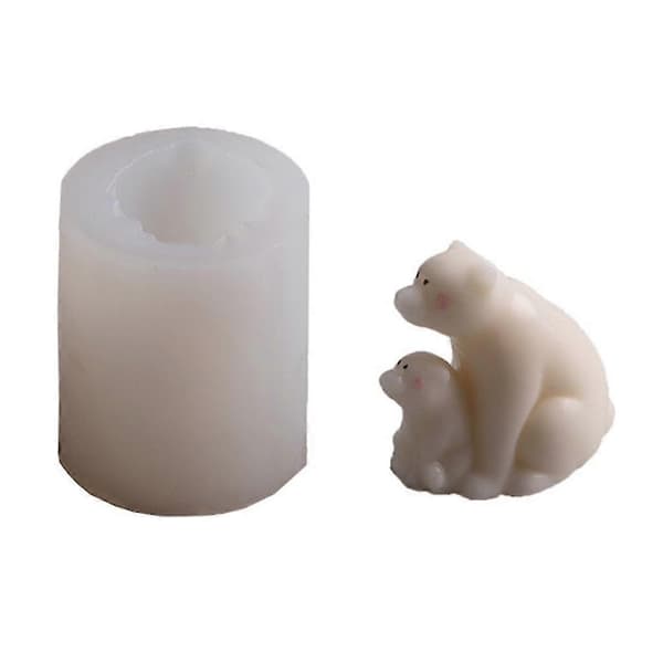 Håndlavede 3D Silikone Betonforme Isbjørn DIY Til Hjemmevinduesdekoration