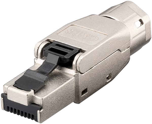 CAT 8.1, STP-skjermet RJ45-plugg for verktøyfri montering