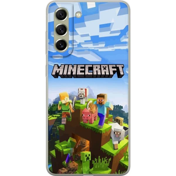 Compatible Mobile Case for Samsung Galaxy S21 FE 5G Minecraft Creeper block pixel retro gaming