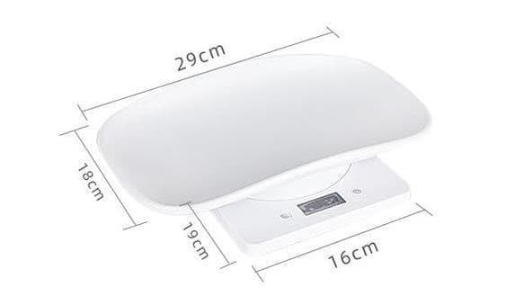 Mini Electronic Pet Scale - White, 10kg/1g, 295x206x58mm, 1 pc