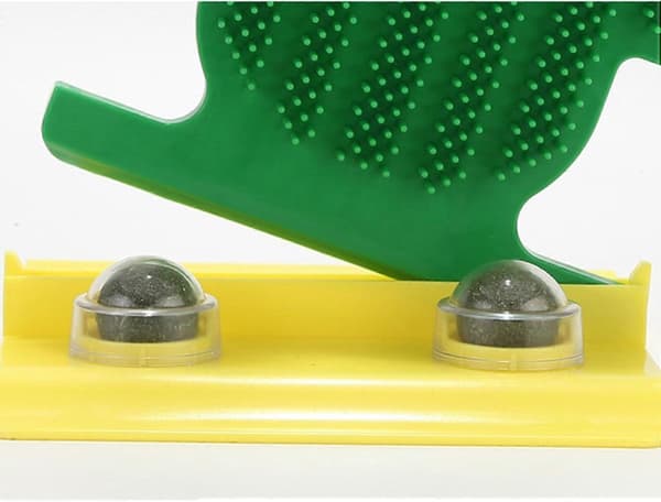 Interactive Cactus Cat Scratch Toy Brush Wall Mounted Toy For Fun Training Cat Wall Sofa Scratcher Groomers Toy