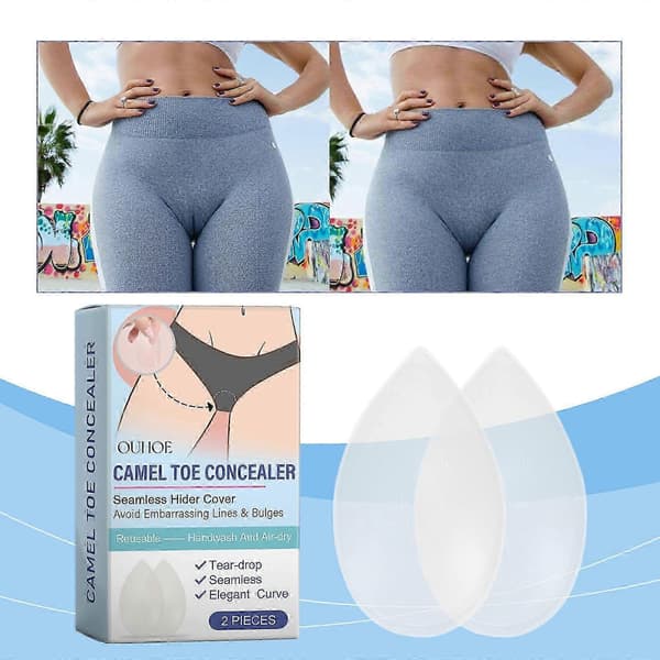 Camel Toe Concealer, Seamless Camel Toe Hider, Invisible Reusable Adhesive Silicone Camel Toe Protector Avoid Embarrassing Lines & Bulges