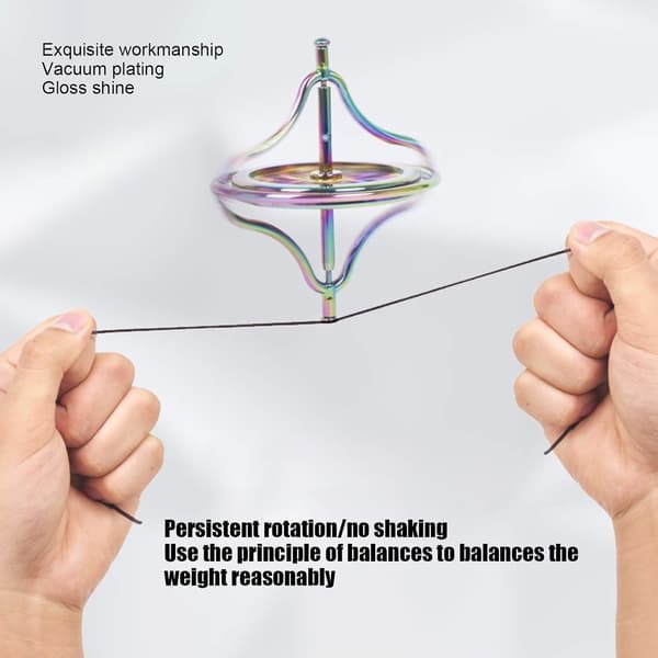 Alloy Colorful Gyroscope - Metal Anti-Gravity Gyroscope Toy - A