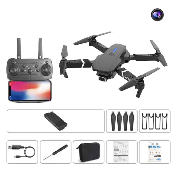 Foldable Drone with 8K HD Dual Cameras, Advanced Optical Positioning and Smart Return System, Gesture Control Real-time Transmission for Stable