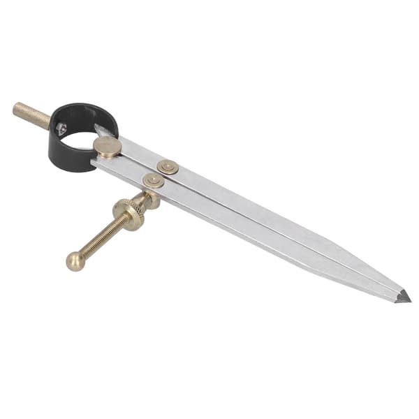 Adjustable Leather Compass with Divider for Craft and Woodworking, Durable Rust-Resistant Design with Quick Nut Fixing, Supports Scribing