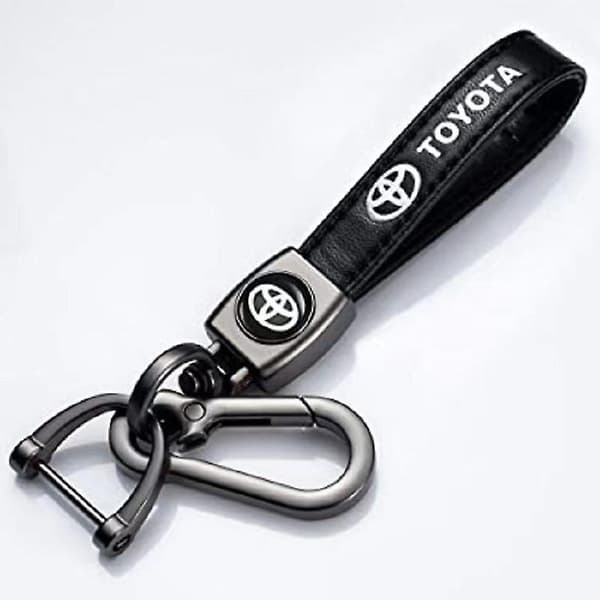 Leather Keychain with Car Brand Logo, Spring Clasp and Ring, Compatible NISSAN
